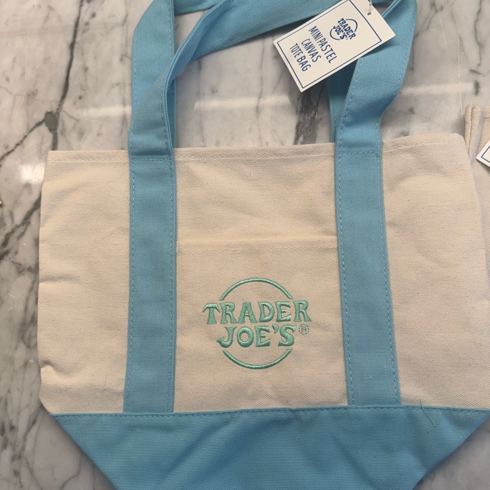 Trader Joe's Blue and White Tote Bag